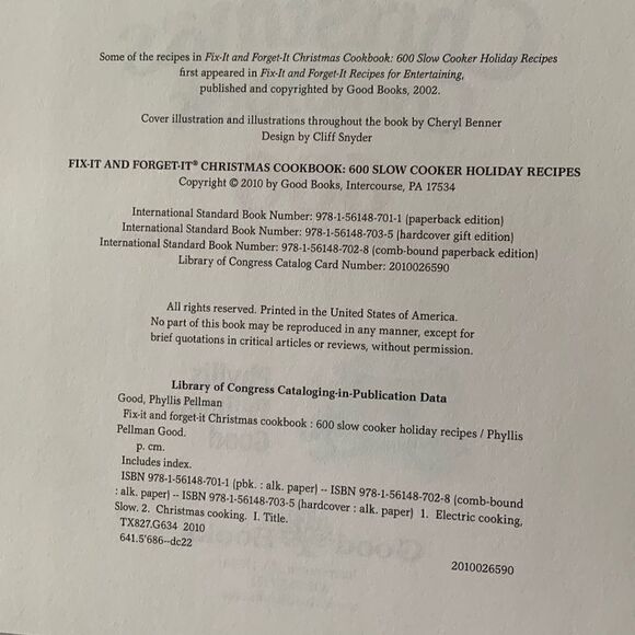 Cookbook Paperback Christmas Slow Cooker Phyllis Good - Picture 6 of 12